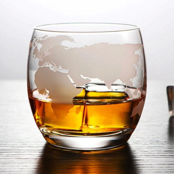 verre à whisky mappemonde