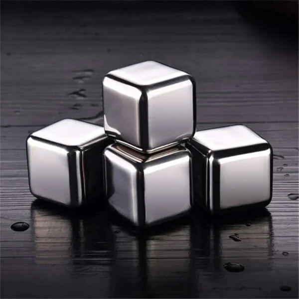 Pierres à whisky en forme de cube en inox