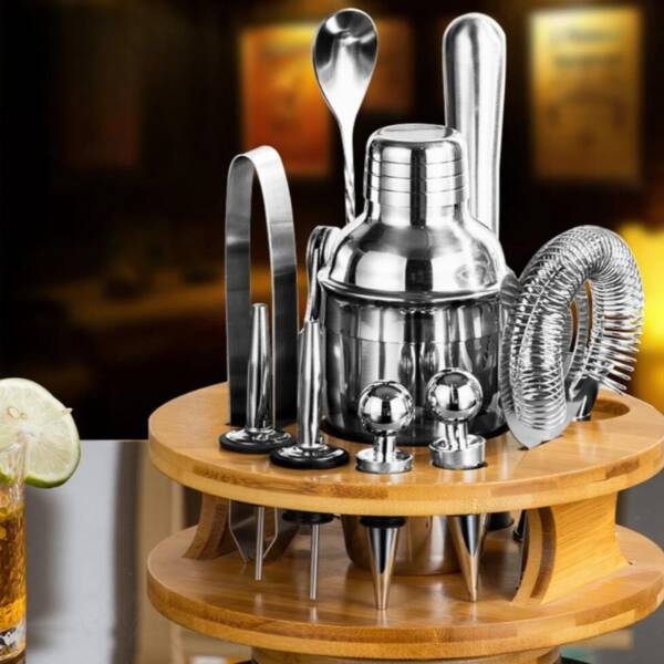 Kit cocktail gin avec un support de rangement rond
