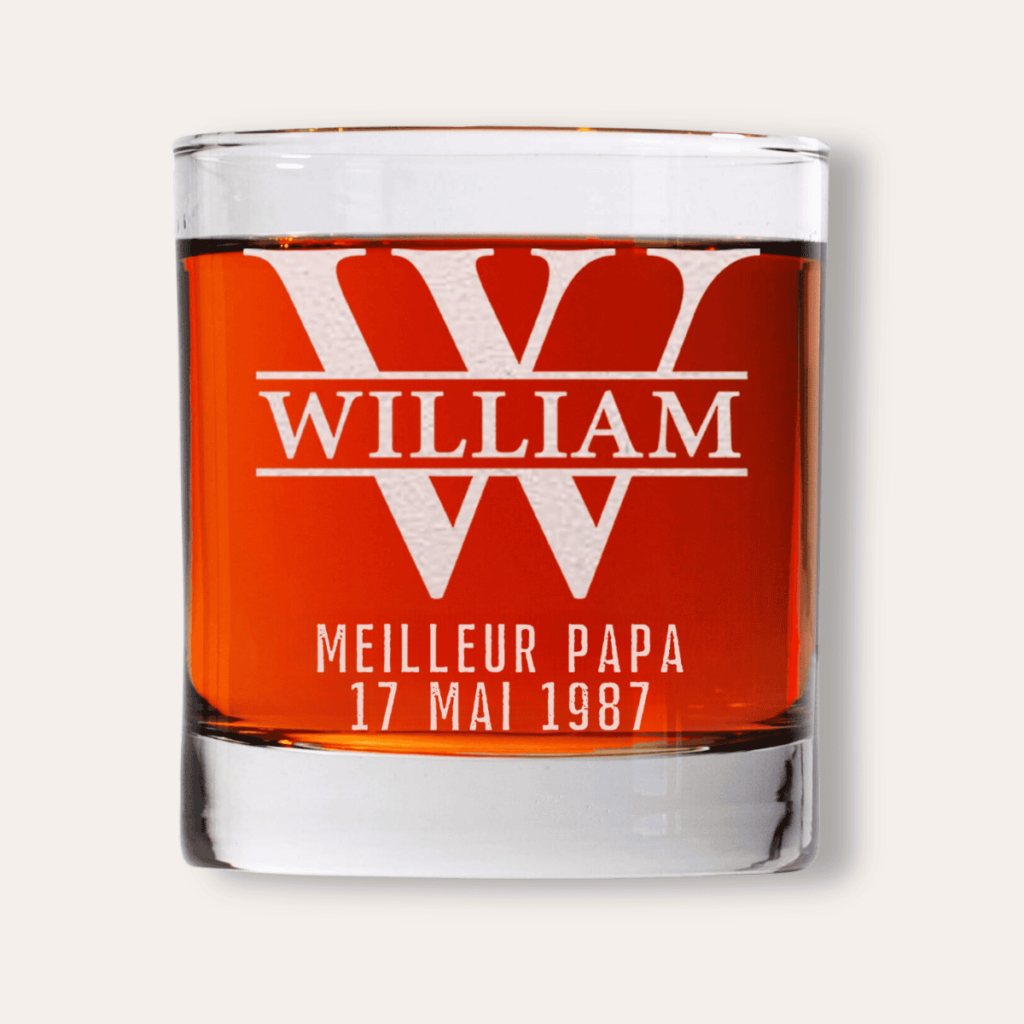 Verre à Whisky Personnalisé Pour Marcel - Cadeau Anniversaire Homme - Message Custom