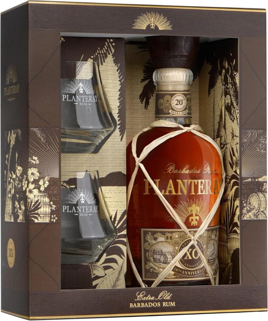 PLANTERAY RUM - XO 20th Anniversary Coffret - Bouteille 70 cl + 2 verres